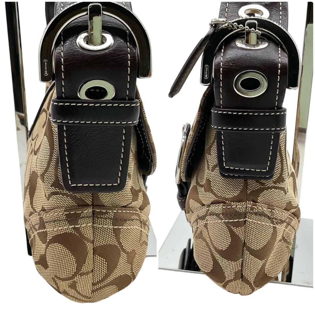 極美品 COACH コーチ ワンショルダーバッグ シグネチャー ソーホー
