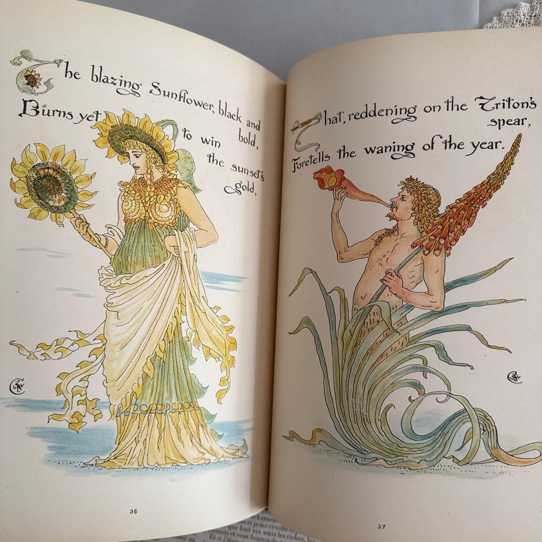 稀少1892年アンティーク美しい挿絵の絵本イギリス古書 洋書ジャンク