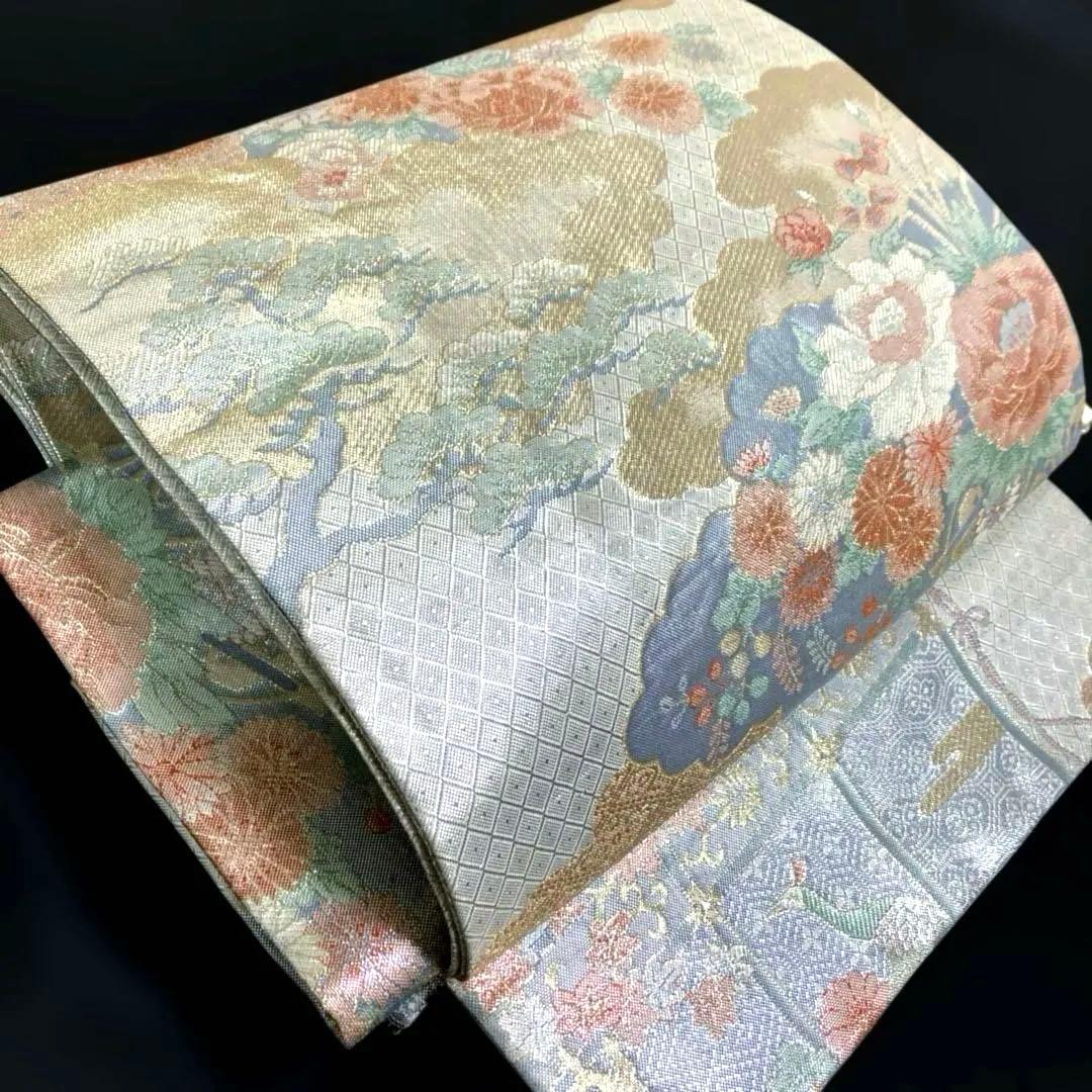 袋帯 ワンタッチ作り帯 マジックテープ 二重太鼓 付け帯【宝珠本佐賀錦