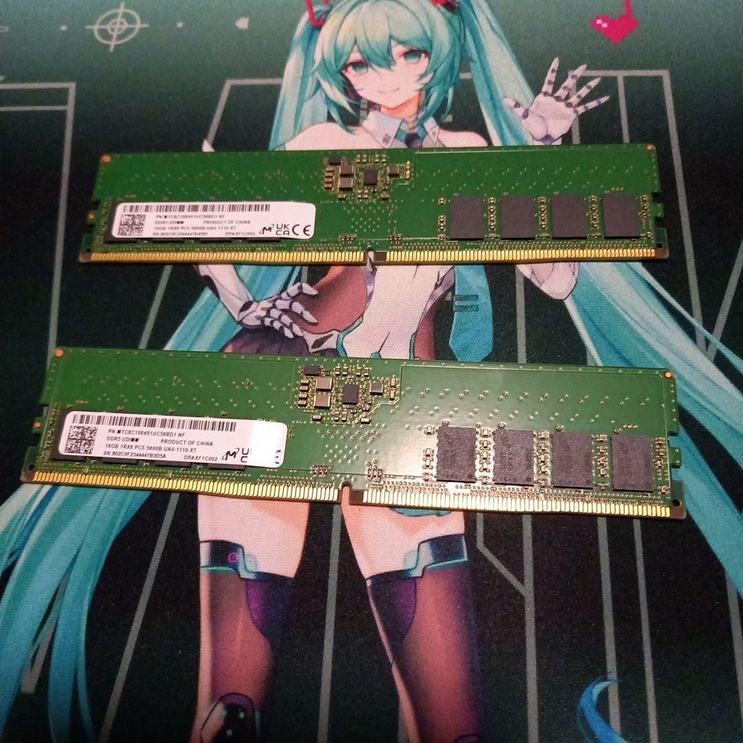 デスクトップメモリ　DDR5-5600 (16GB×2) Micron社製 Amazon.co.jp: プリンストン デスクトップPC用 メモリ Micron純正 32GB
