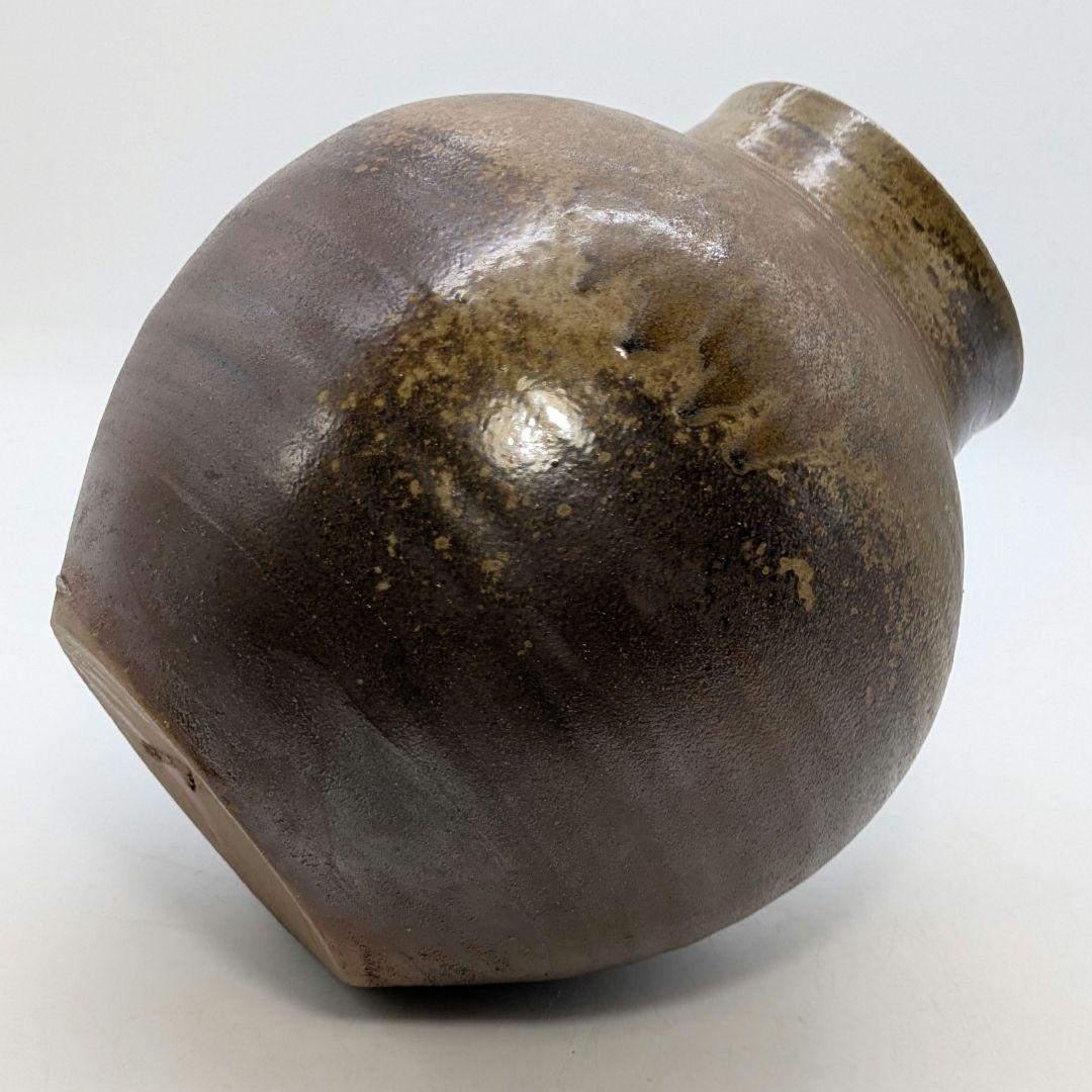 大平誠之助 備前焼 壺 共箱栞 壷 花器 フラワーベース 花入 花生 花瓶