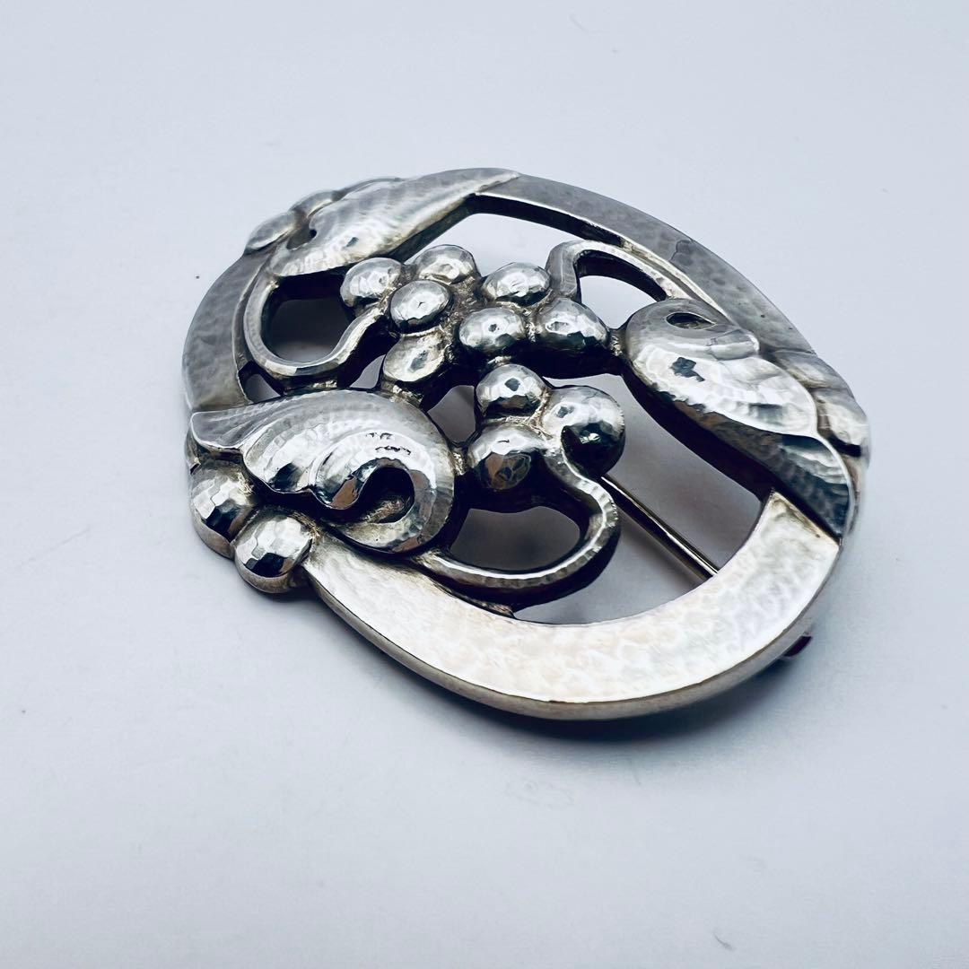 ジョージジェンセン ムーンライトグレープ 101 シルバー ブローチ