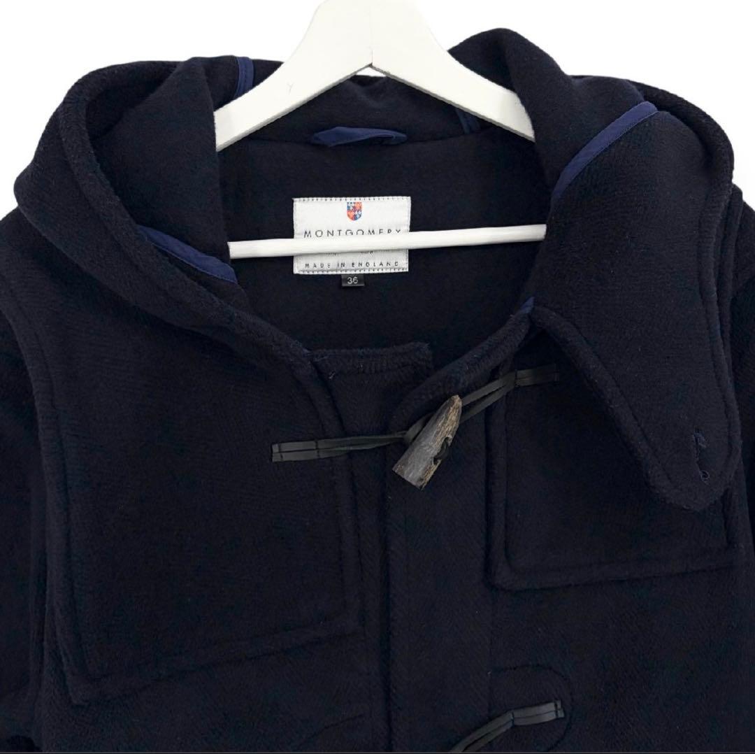 ザ*リ様 【モンゴメリー】ヘリンボーン ダッフルコート ネイビー