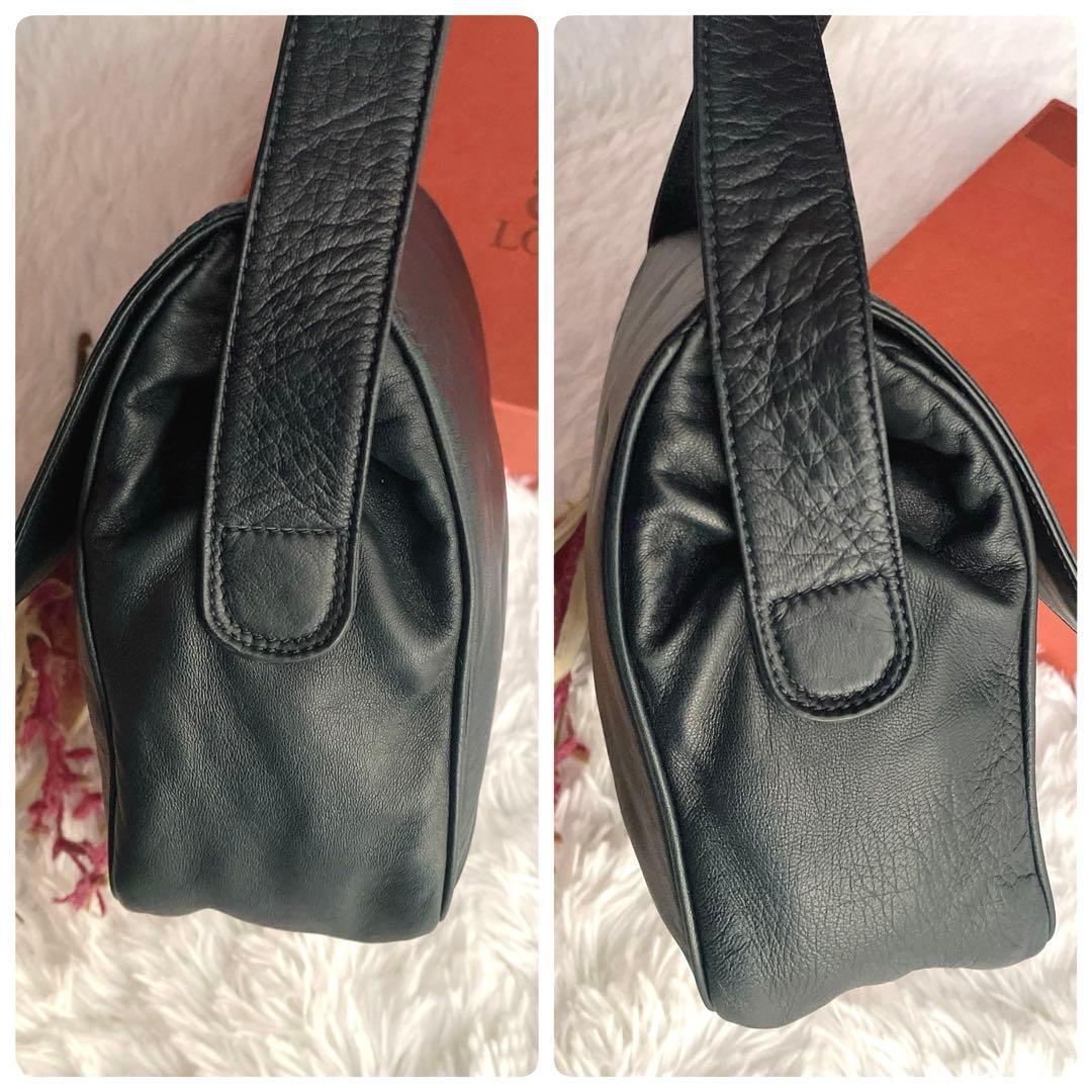 希少⭐︎LOEWE ネイビー アナグラム ナッパレザー 本革 ショルダー