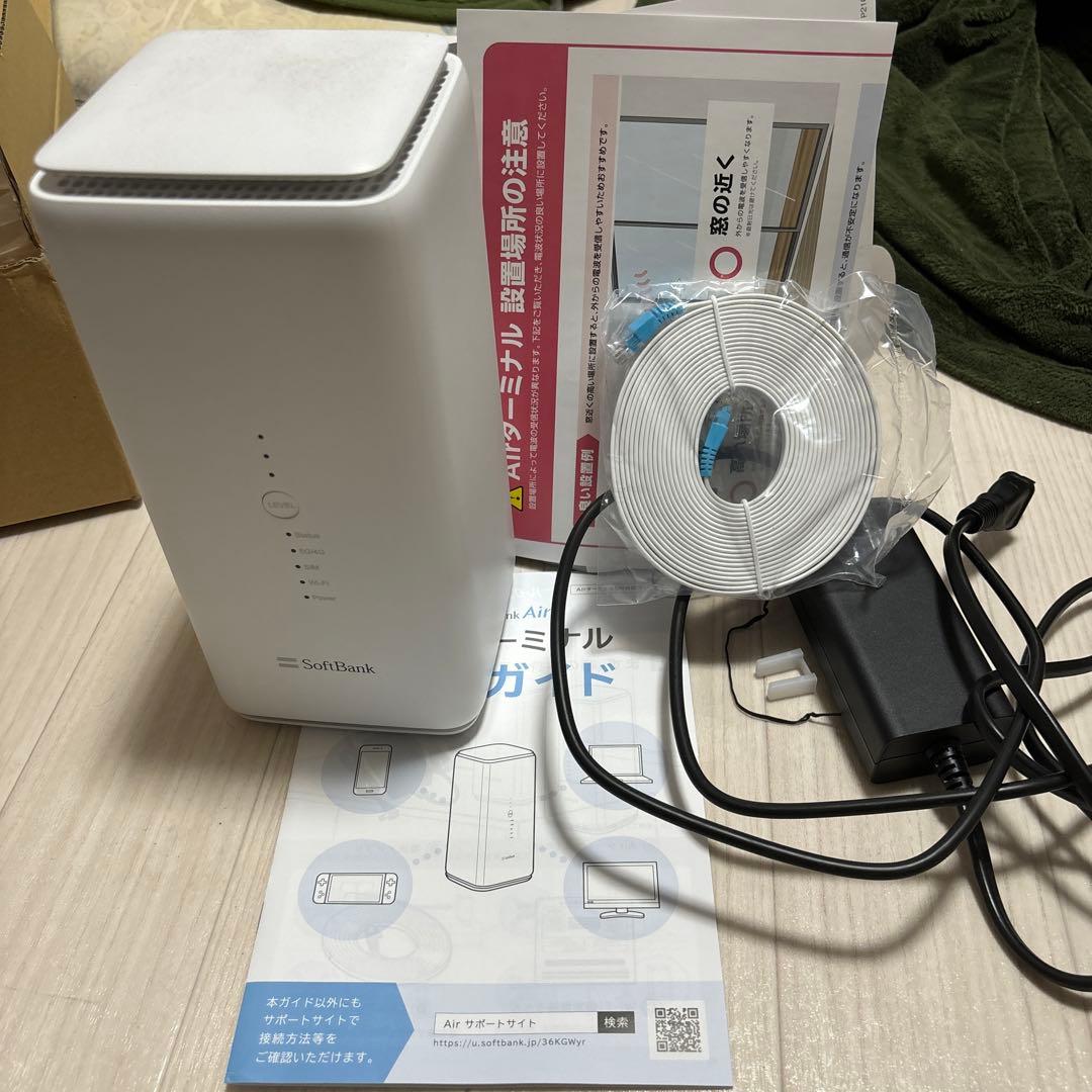 ソフトバンクエアー5Gフルキット箱説明書付き！ほぼ新品 Yahoo!オークション -「softbank air ターミナル」(周辺機器) の落札