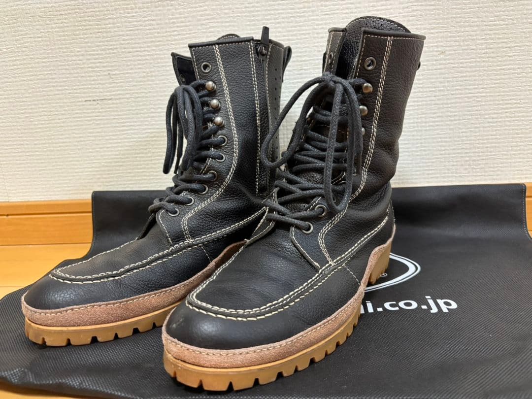 クシタニ　K-4536M　モカシンメッシュブーツ　黒　25.0cm