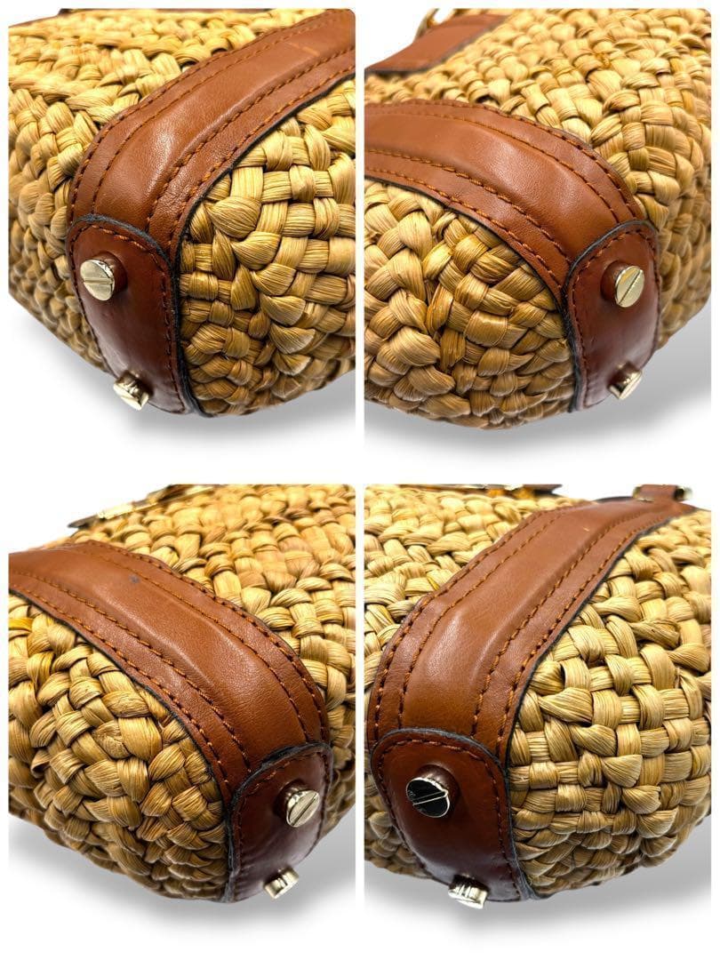 美品】マイケルコース カゴバッグ チェーン 金具 ガンチーニ 手提げ