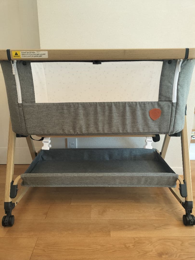 HZDMJ グレー ベビーベッド 収納トレー 蚊帳付き HZDMJ 2024年 ベビーベッド グレー 虫除けネット付き オンライン HZDMJ