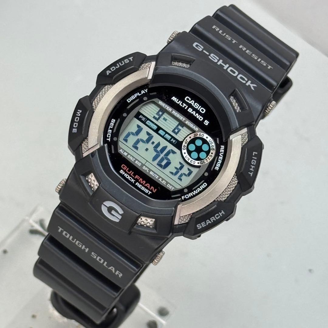 極美品 G-SHOCK GW-9100 ガルフマン 電波ソーラー ブラック - メルカリ