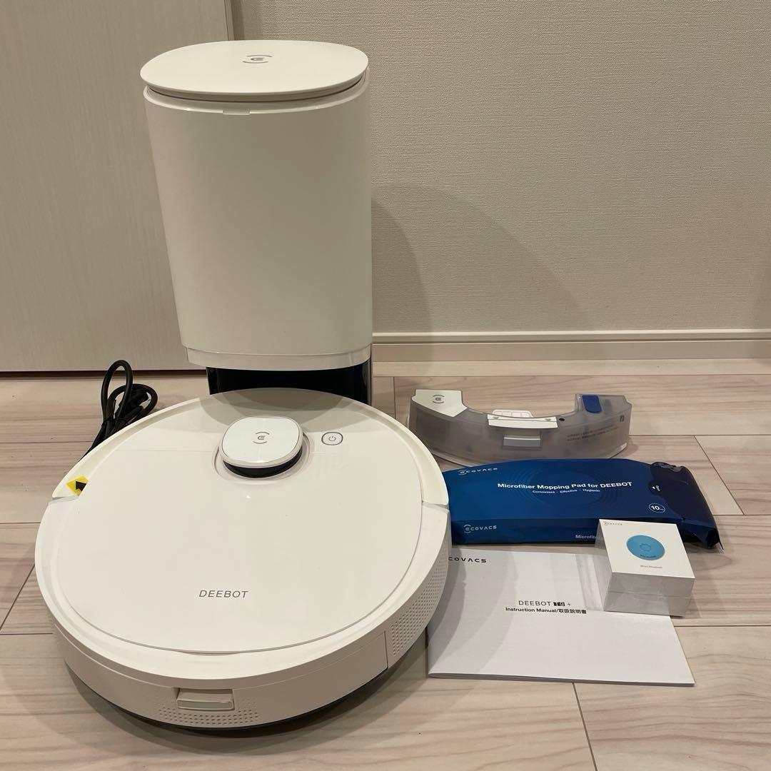 ecovacs DEEBOT T9+ パワフル水拭き 自動ゴミ回収 付属品付 ECOVACS（エコバックス） ロボット掃除機 DEEBOT T9+ D-ToF エコ