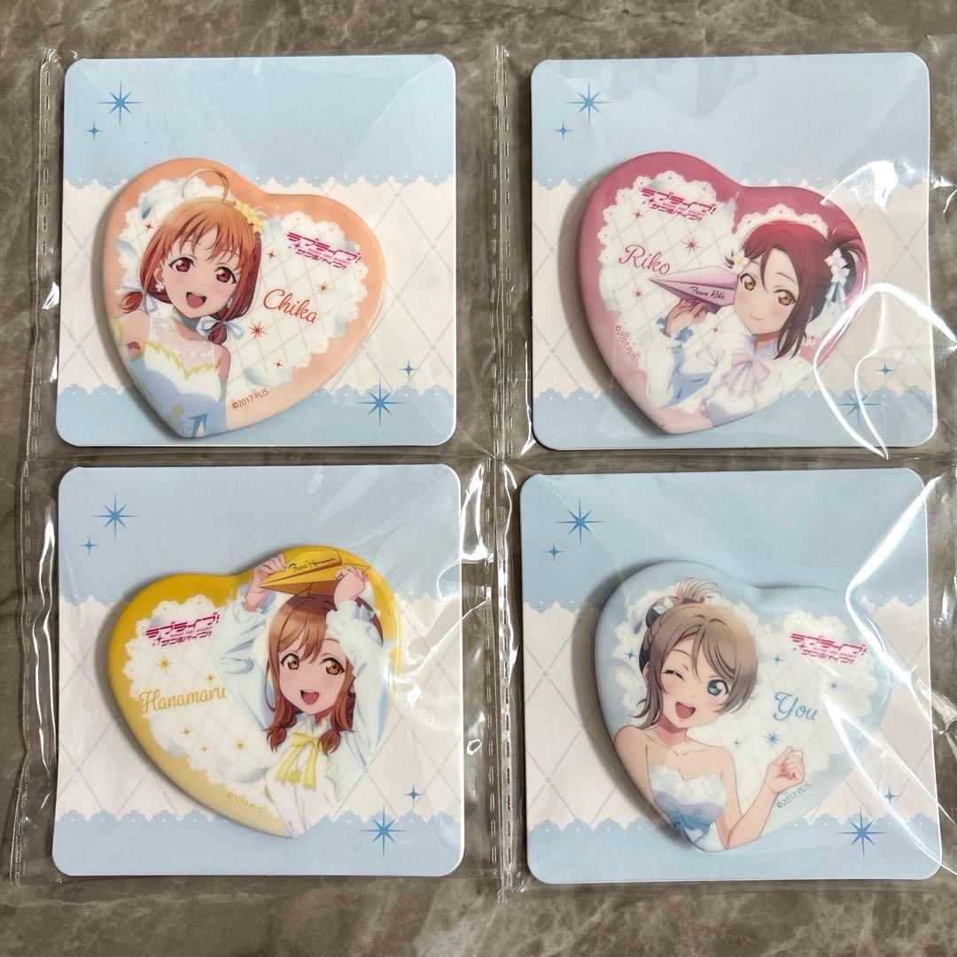ラブライブサンシャイン ハート型缶バッジ 4点セット モーリー