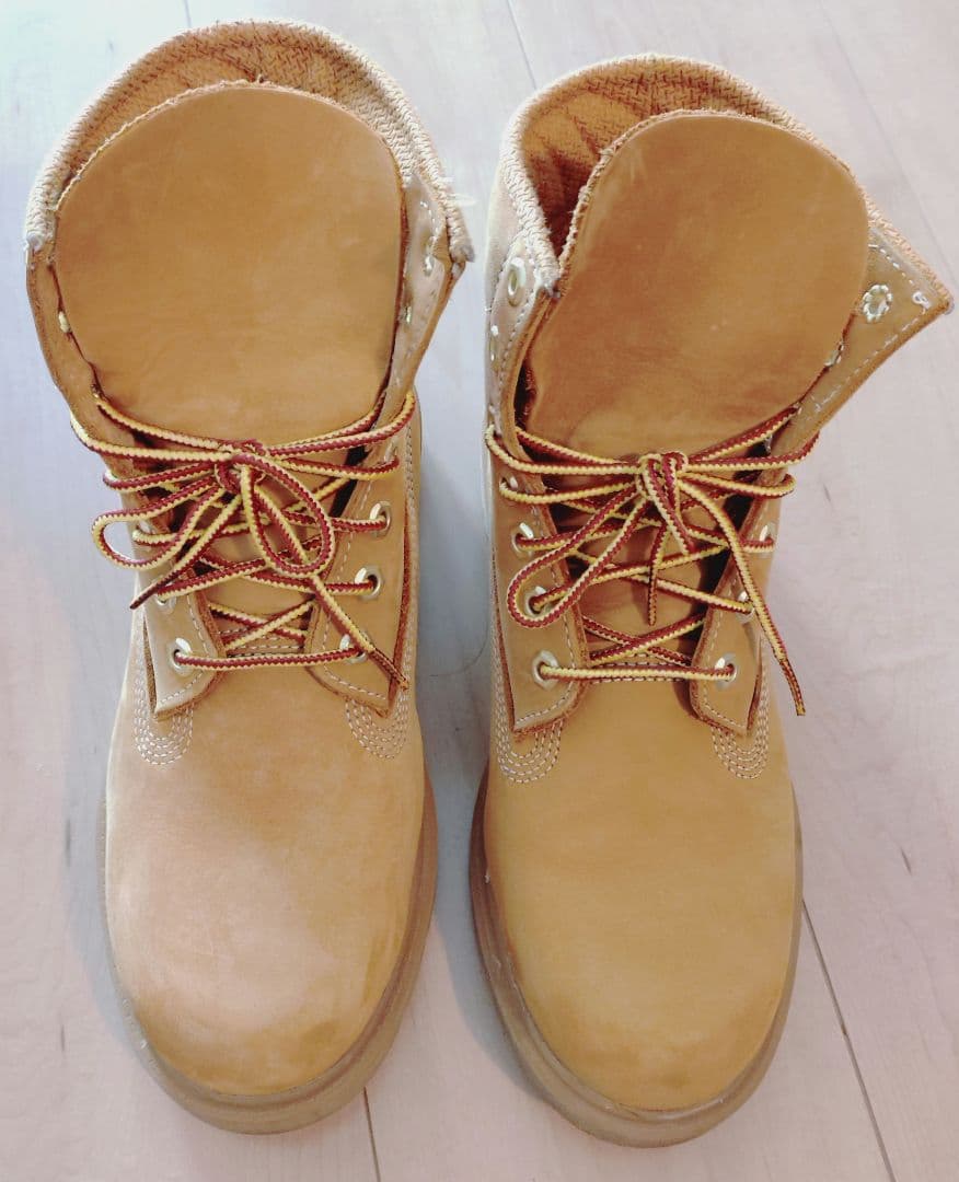 美品☆Timberland 10066 イエローブー7W 25 ヌバックレザー - メルカリ
