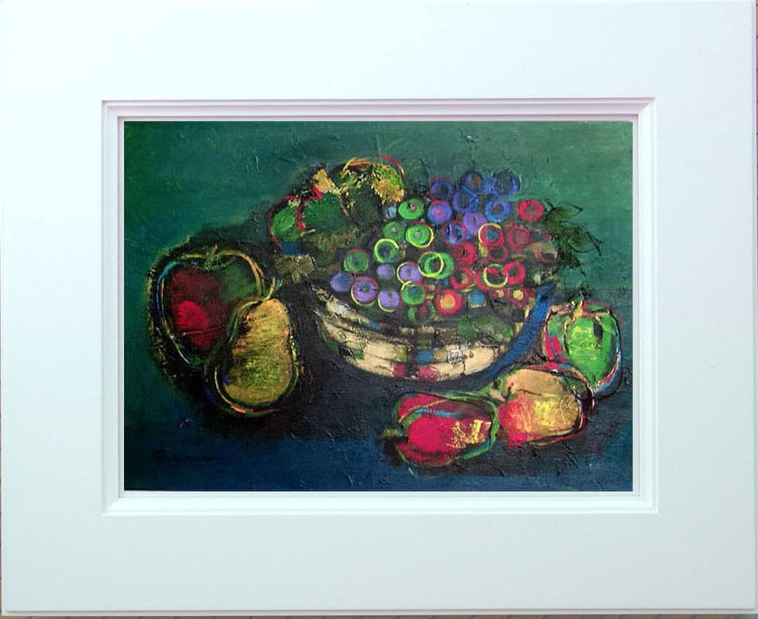 油絵 菅家令子 絵 絵画 インテリア uF6-061304 静物 フルーツ - メルカリ