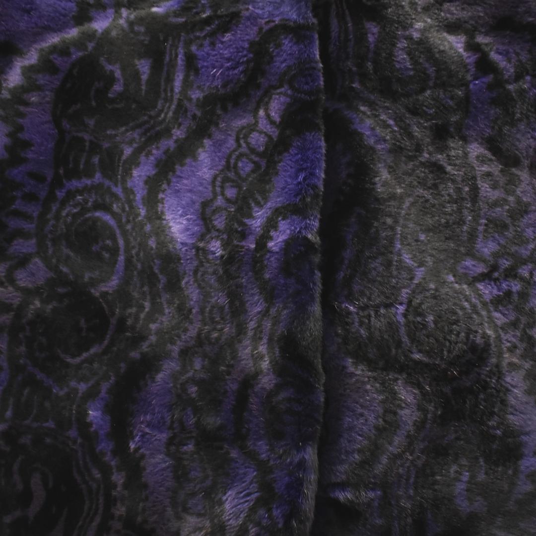 おまとめ割り 【高級】 シェアードミンク ケープ ポンチョ パープル 総