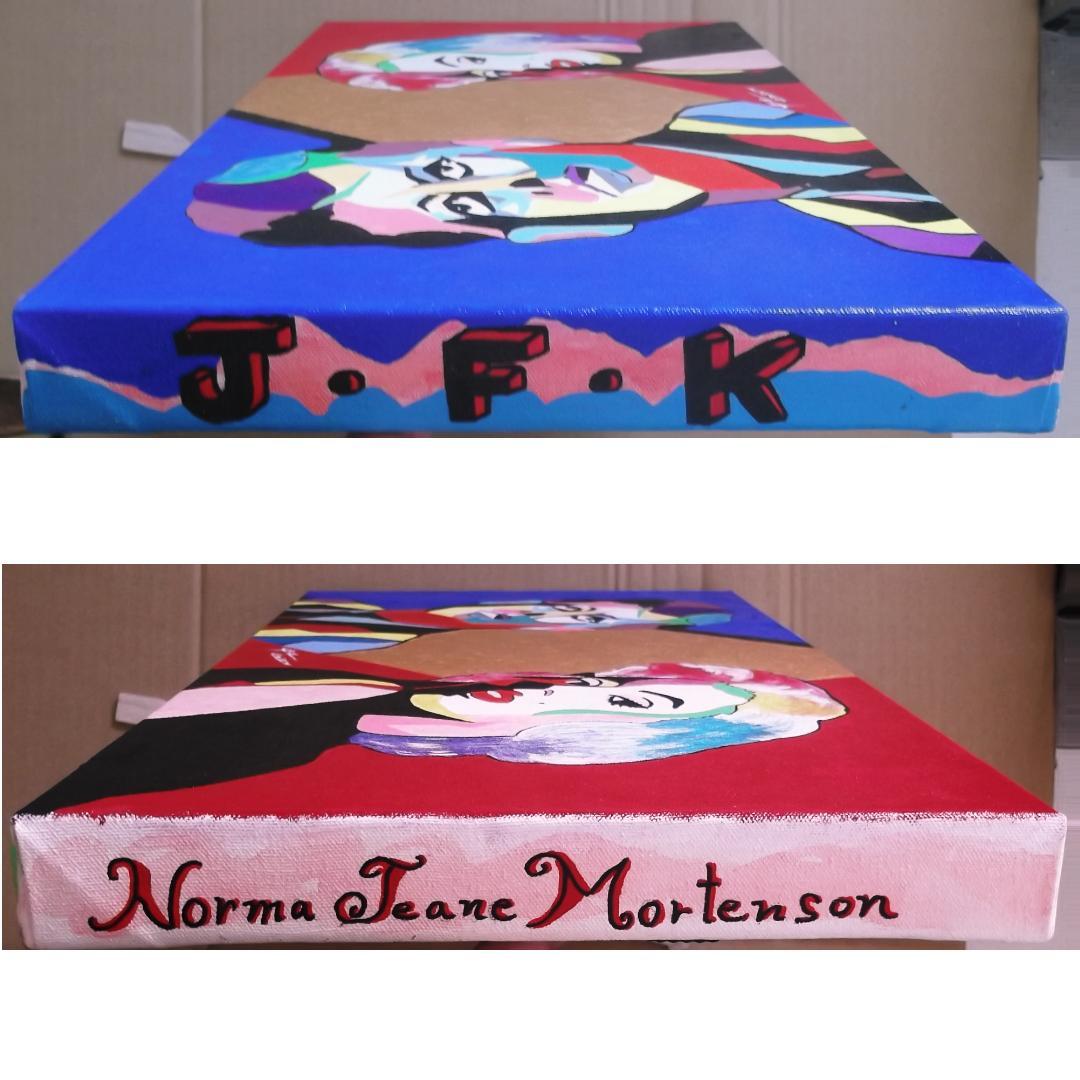 天才クリア・クリムゾンの真作保証作品 JFKとマリリン 変わったキャンバス