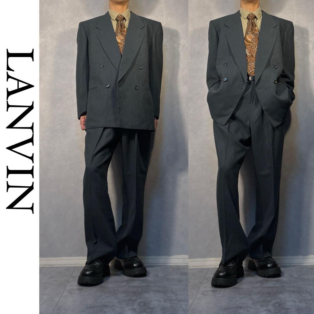 美品 希少カラー】グリーン セットアップ ダブル LANVIN - メルカリ