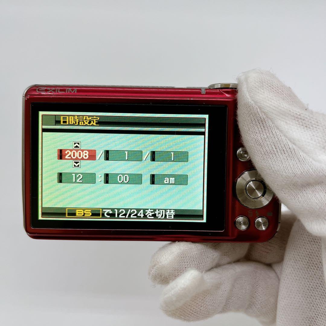 美品】CASIOEXILM CARD EX-S10オールド コンデジ レッド - メルカリ