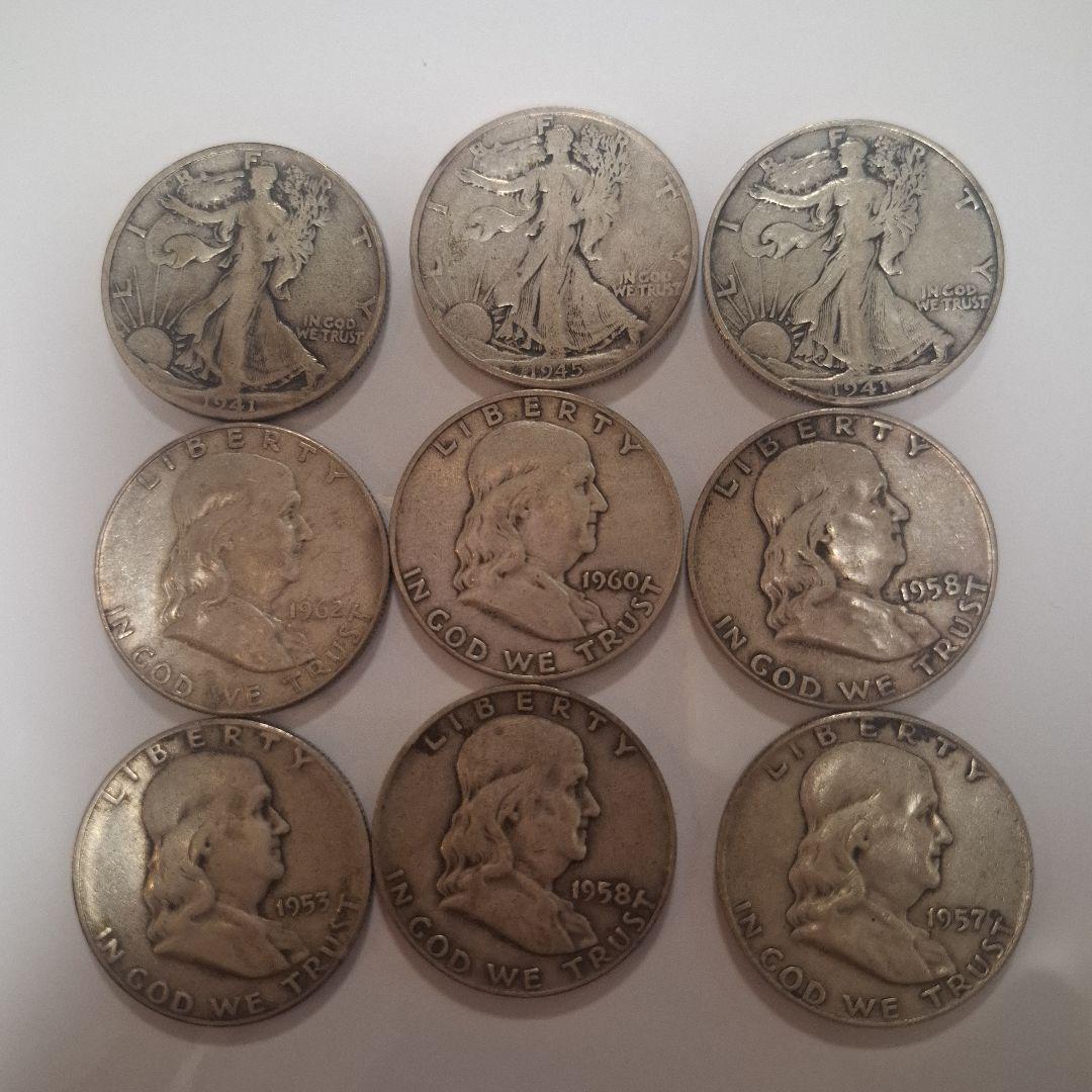 アメリカ合衆国ウォーキングリバティ　ベンジャミン・フランクリン　ハーフダラー銀貨 ウォーキング リバティ ハーフ ダラー: 歴史、価値、重要な日付