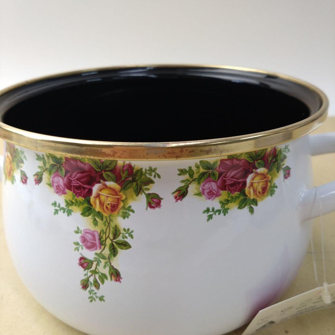 ロイヤル・アルバート オールドカントリーローズ 深型両手鍋16cm 10