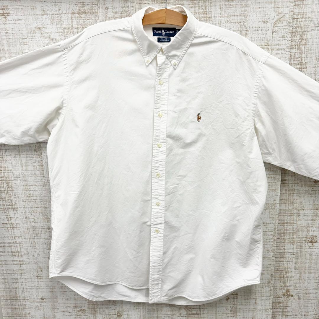 2506F59《刺繡ポニー》ポロラルフローレン 長袖コットンシャツ