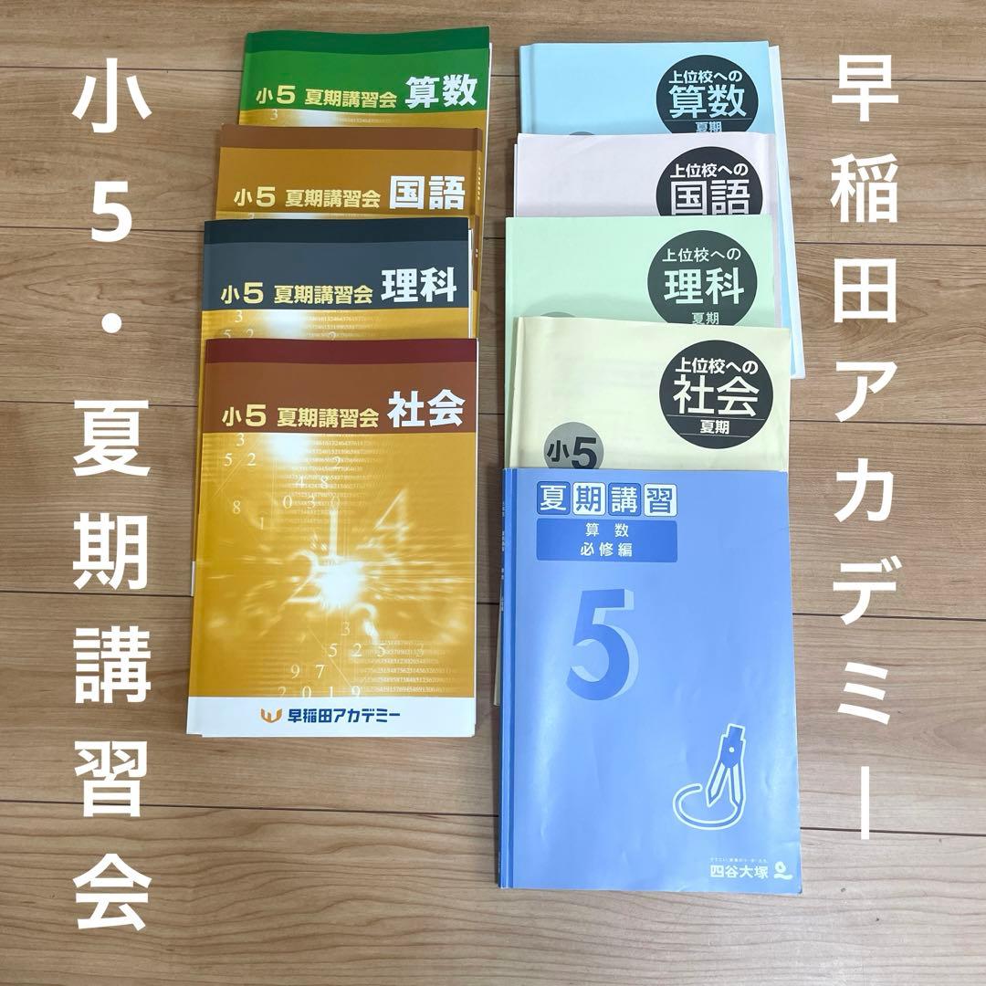 小5 夏期講習会 教材セット 早稲田アカデミー 四ツ谷大塚 早稲アカ