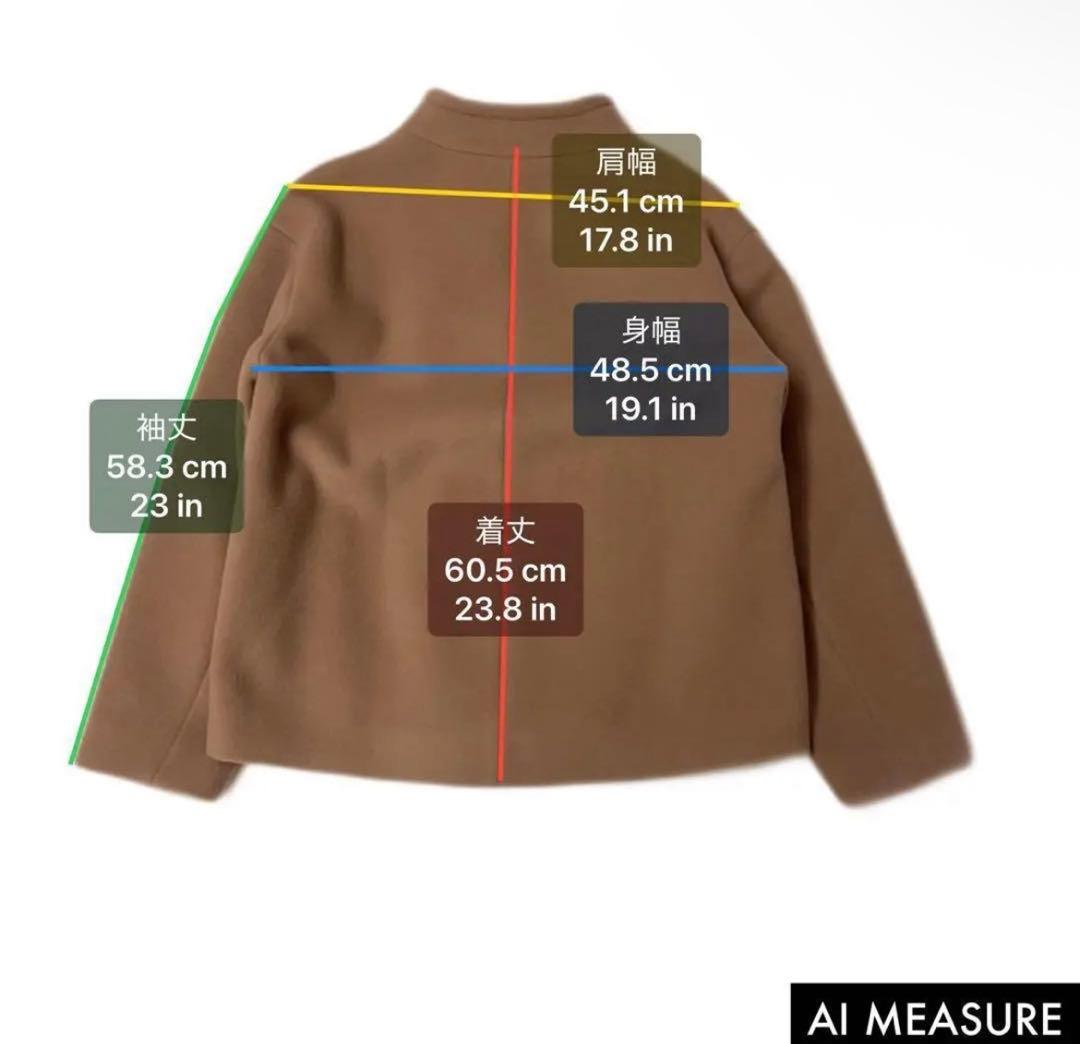 スタンドカラーショートコートsuper140 ウール IENA コート ベージュ