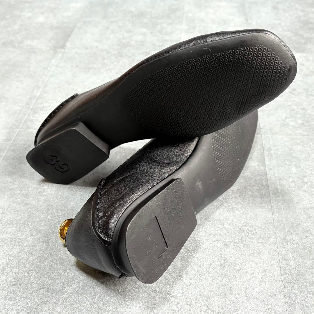 【美品】カンペール カシマイラ フラットパンプス バブーシュ 24.5cm 黒