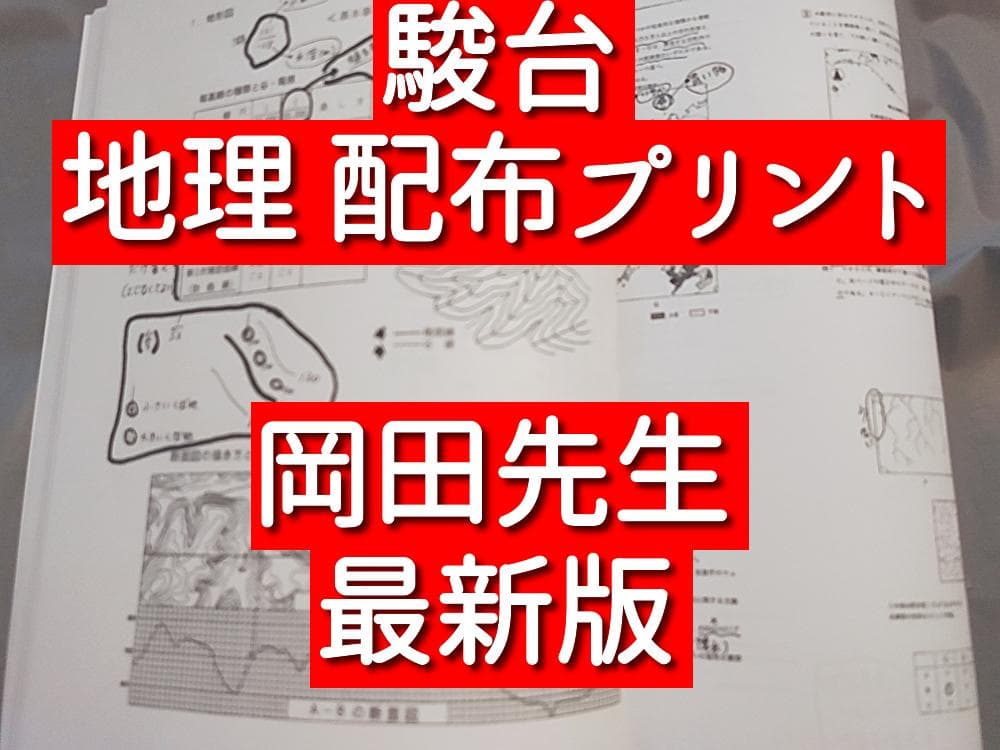 駿台 岡田先生 地理配布プリント 書き込み無し 河合塾 鉄緑会 SEG 東進