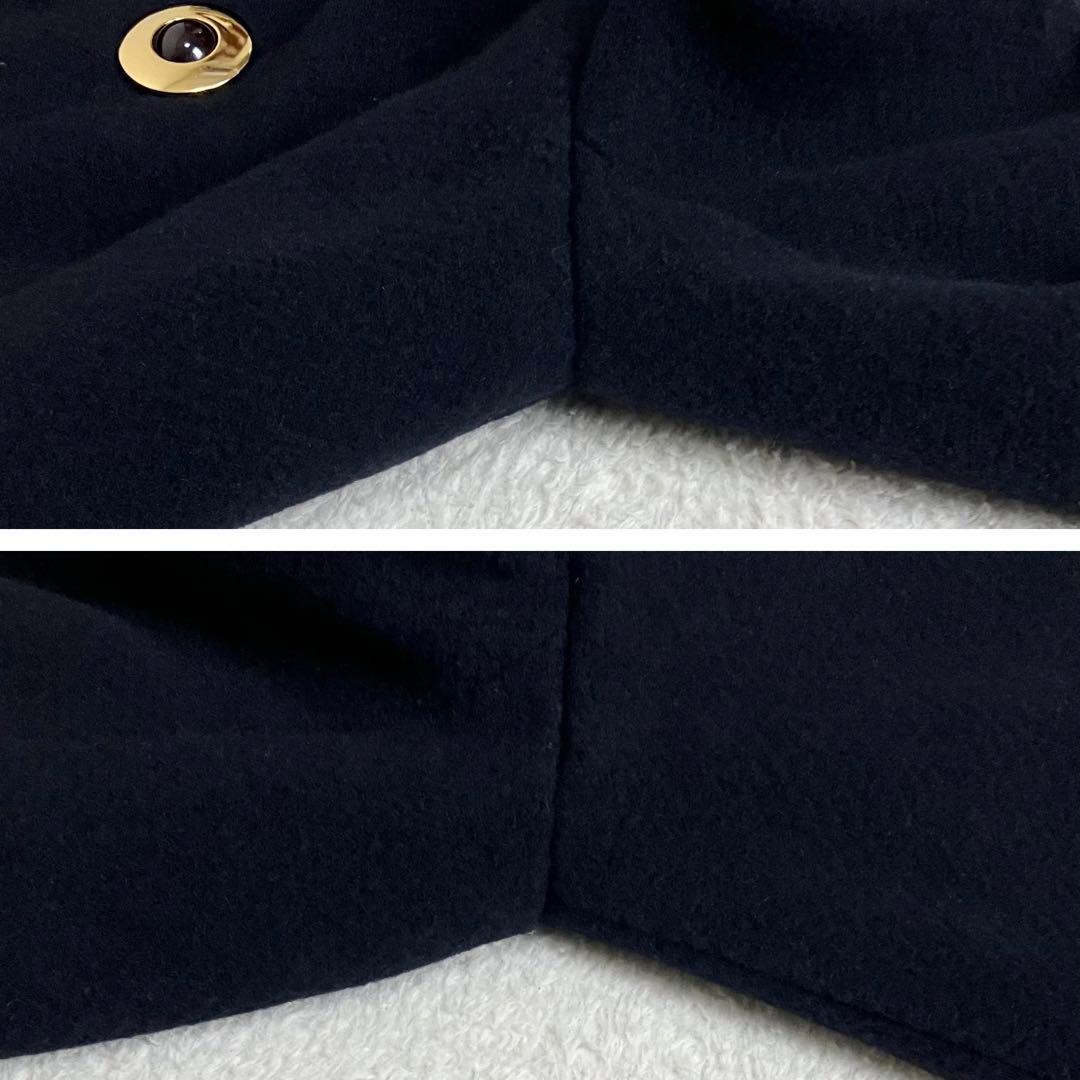 クリスチャンディオール アンゴラ ピーコート ダブルブレスト L 金