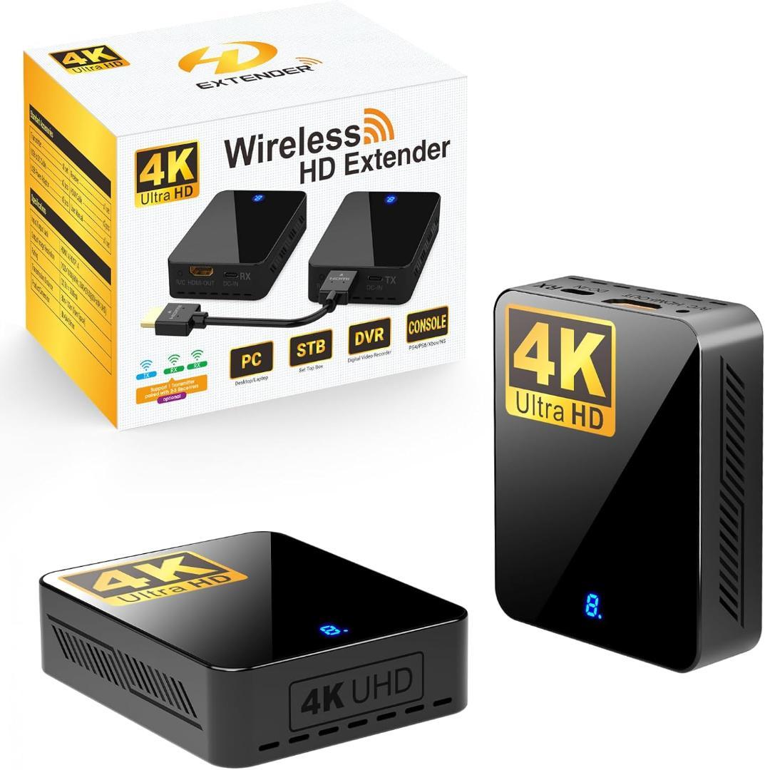 ✨1点物✨ワイヤレスHDMI 送信機 受信機 4K出力 無線 5Ghz Amazon | ワイヤレスhdmi送信機と受信機セット 4K | AIMIBO | HDMIケーブル