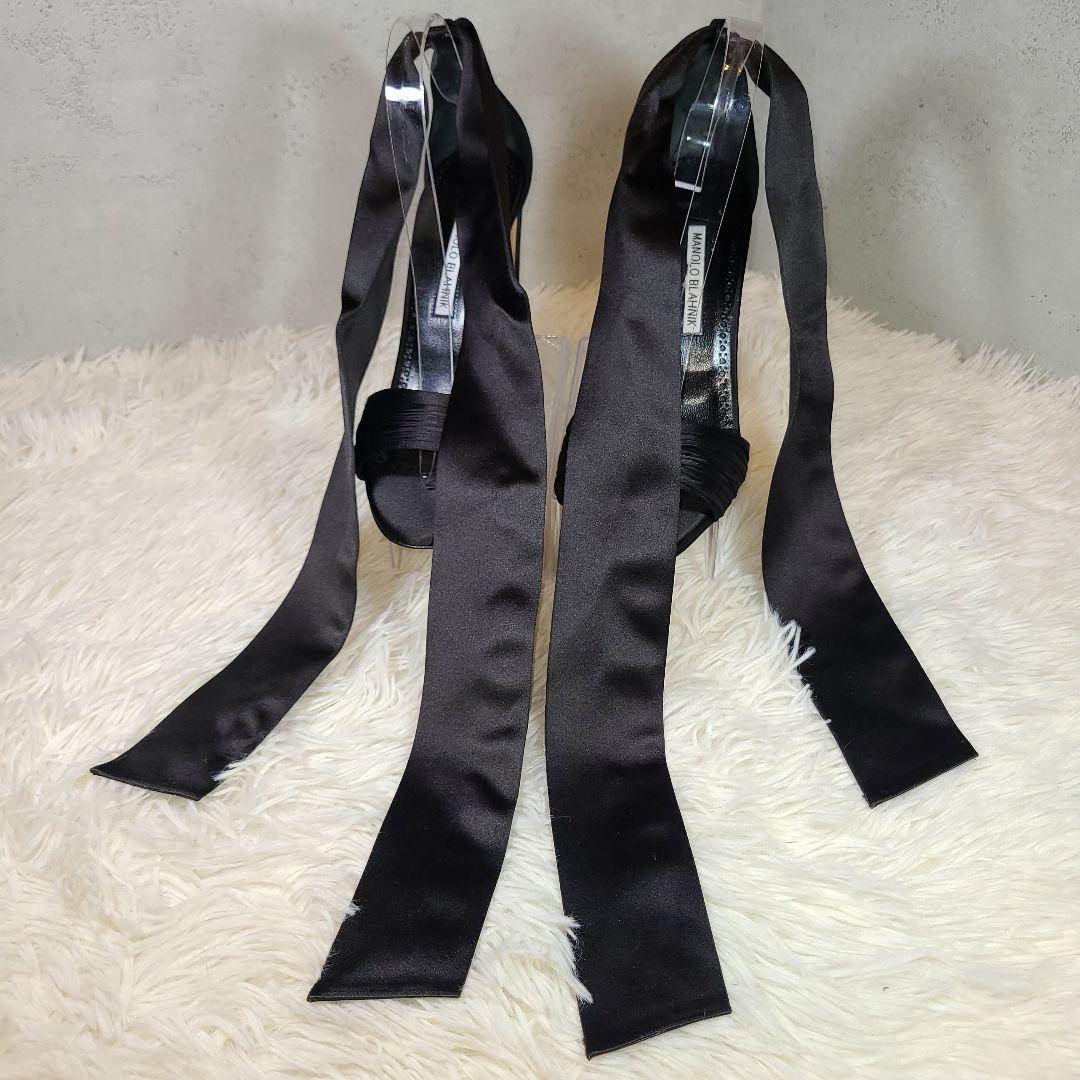 MANLO BLAHNIK】MISAM サテンリボン ハイヒールサンダル - メルカリ