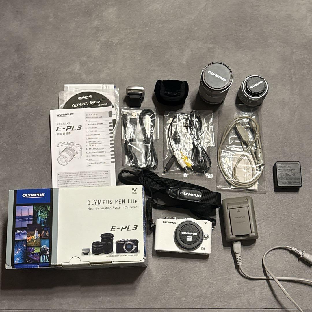 Olympus pen Lite E-PL3 ダブルスキームキット　ホワイト Amazon | OLYMPUS ミラーレス一眼 PEN Lite E-PL3 ダブルズームキット
