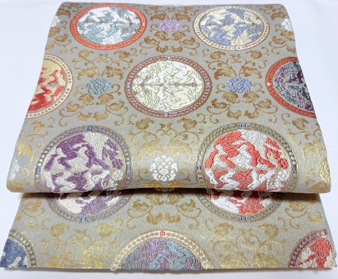 高級 袋帯 正絹 六通柄 龍村美術織物 唐織 訪問着 色無地 留袖 約90万