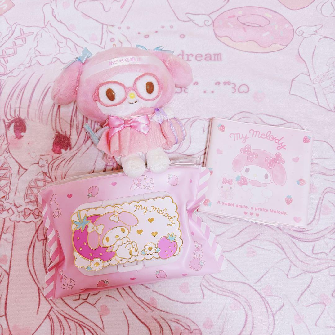 サンリオ　マイメロディ 受験　応援　めざせ合格マスコット　カードケース　ポーチ サンリオ マイメロディ 受験 応援 めざせ合格マスコット カードケース