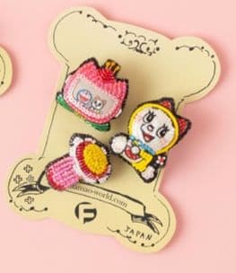 ドラえもんドラミちゃん刺繍ブローチ 藤子不二雄ミュージアム