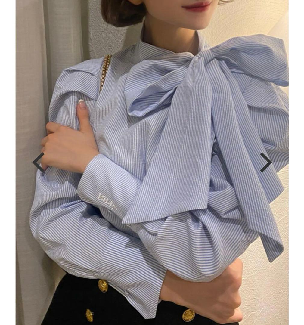 Bibiy. RIBBON CUFFS BLOUSE - メルカリ