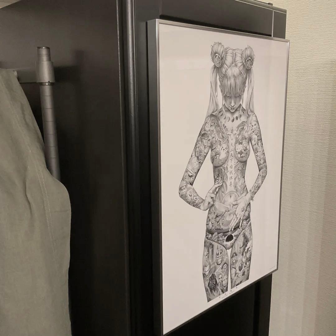 《額装済》平成聖母 大友昇平 ポスター アート インテリア 高級額縁