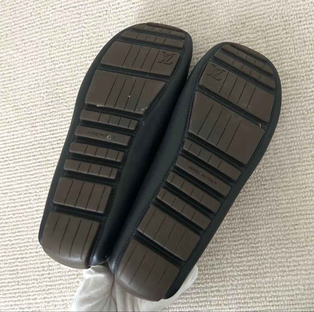 美品 ルイヴィトン ローファー フラットシューズ ネイビー 23.5cm