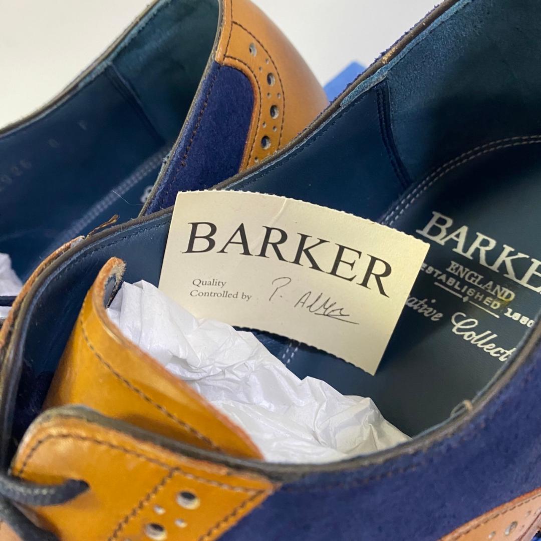 新品 バーカー マクリーン 革靴 UK8 26.0cm ブラウン イギリス 短靴