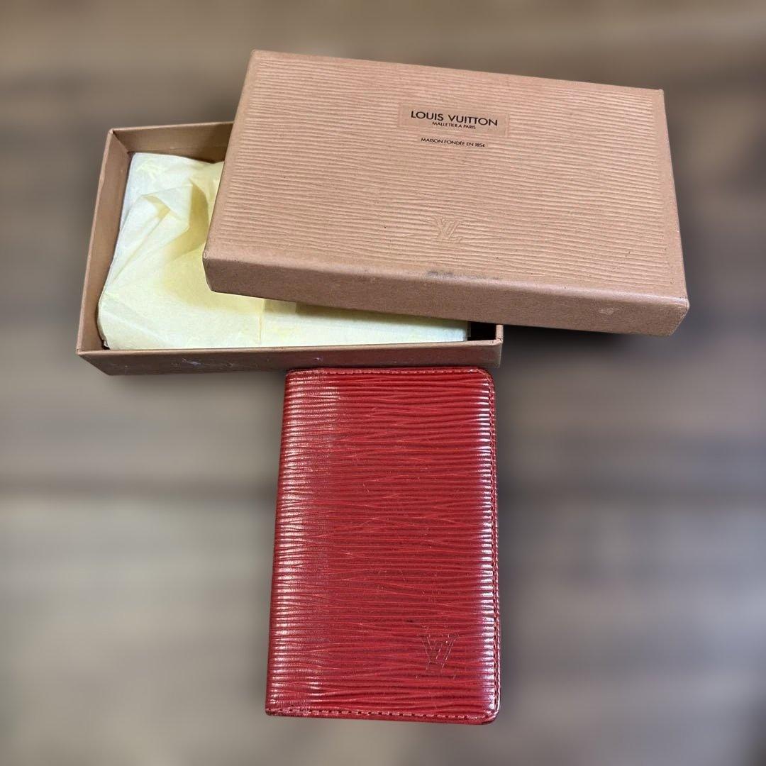Louis Vuitton エピ 赤 名刺入れ カードケース - メルカリ