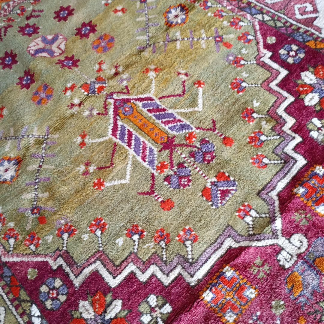 ペルシャ絨毯 トルコ絨毯 トライバルラグ 草木染 アンティーク