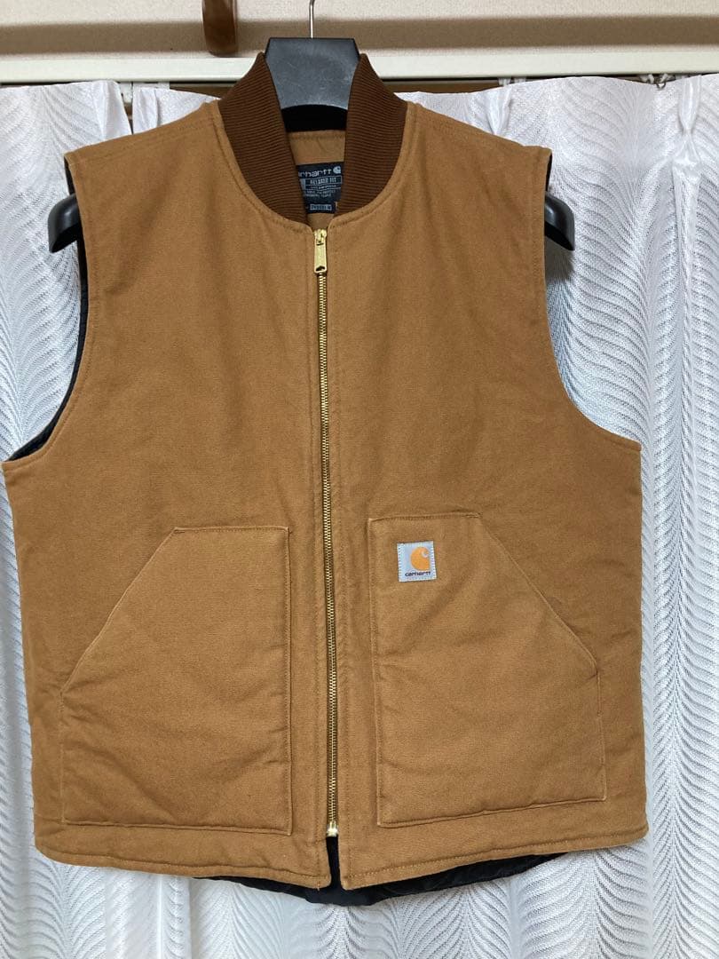 b*y様 ☆美品☆Carhartt カーハートダッグベスト　Lサイズ Carhartt カーハート V01 ダックベスト キルティングライニング MEN'S