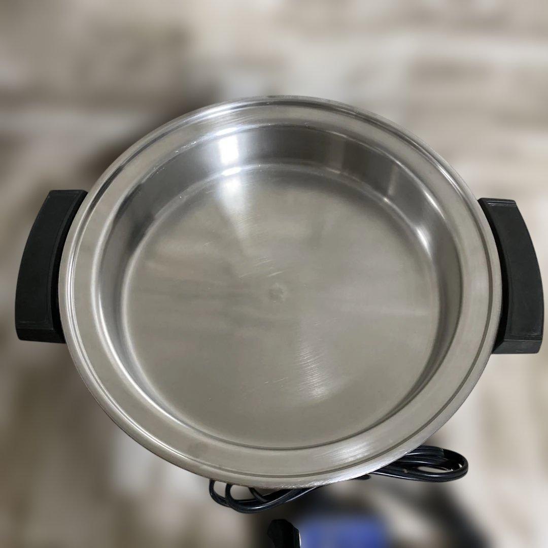 ロイヤルクイーン 電気フライパン鍋蓋無し 青色コントローラー 850W