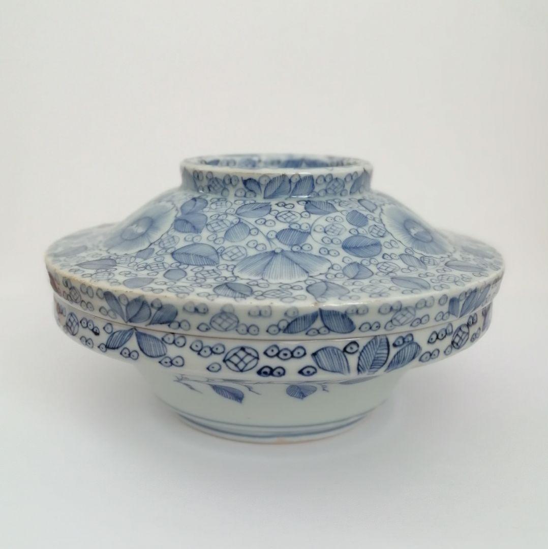 古伊万里 幕末 線描き 牡丹唐草図 食籠 - メルカリ