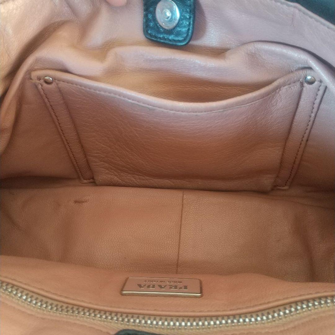 プラダ PRADA ハンドバッグ フリンジ ブラック レザー黒Y2K