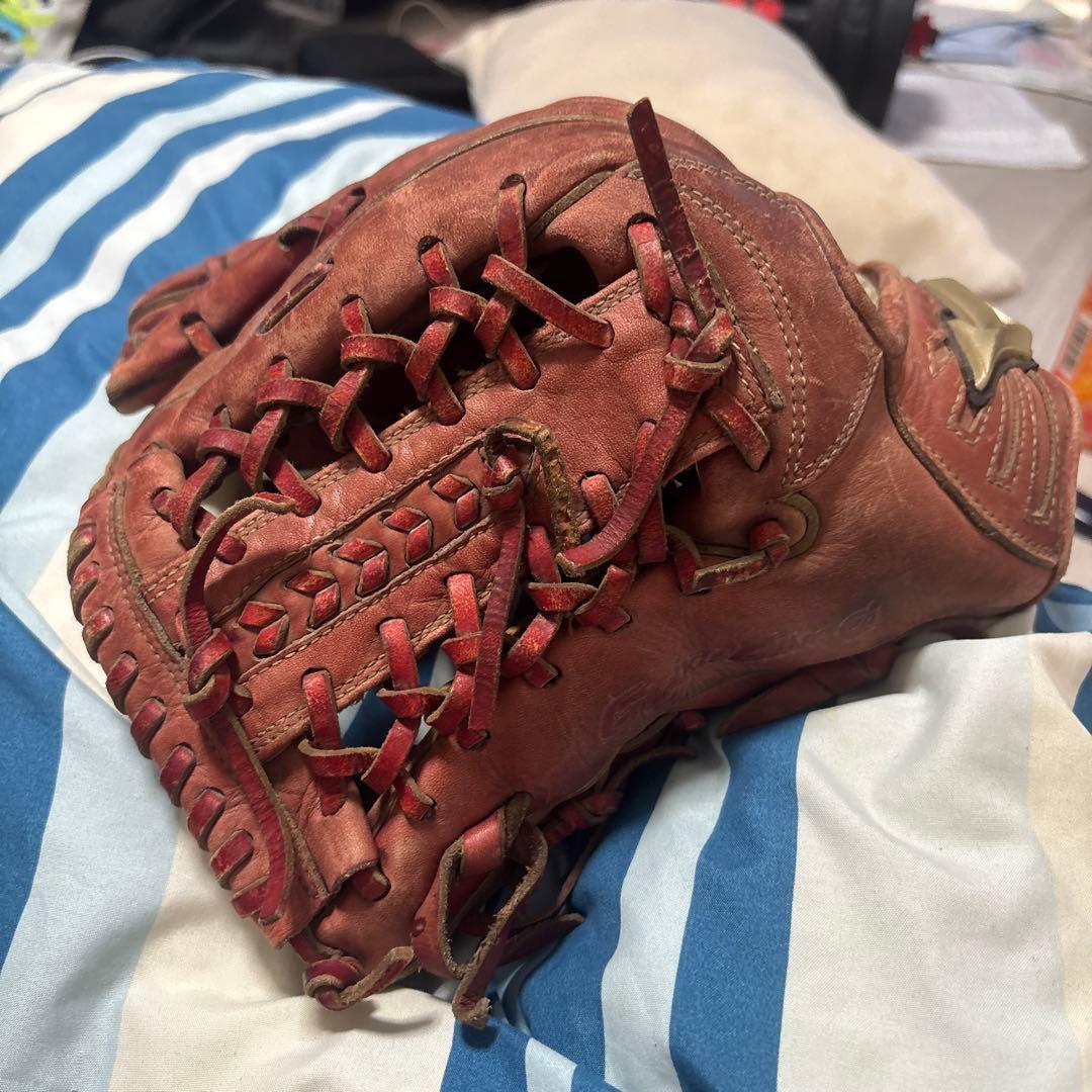 Mizuno 硬式レザーグローブ 赤 ミズノ（MIZUNO）（メンズ、レディース）硬式用グラブ 内野手用 野球