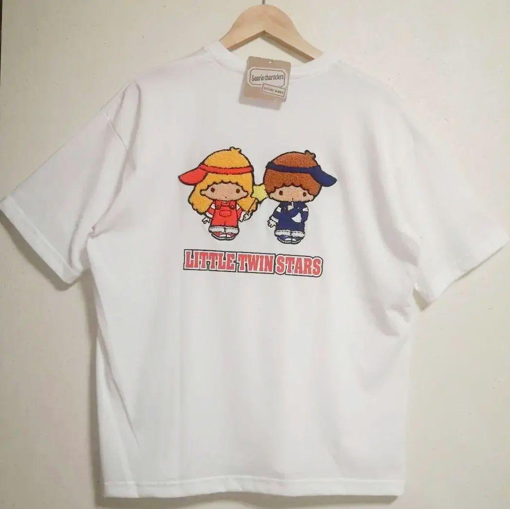 サンリオ リトルツインスターズ キキララ さがら 刺繍 半袖 tシャツ M