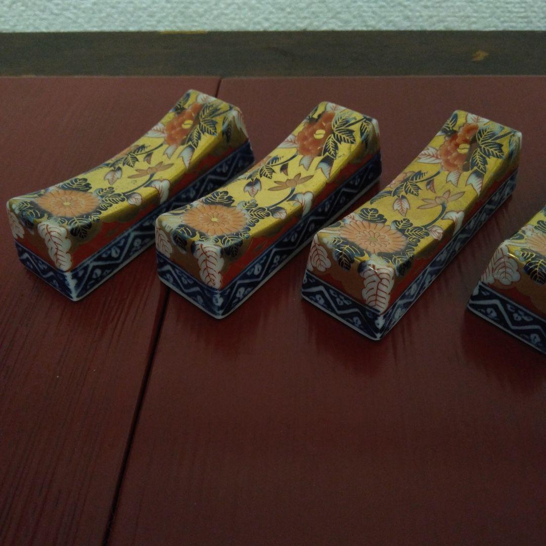 其泉窯 極錦金彩古伊万里 箸置 5客 新品未使用 - メルカリ