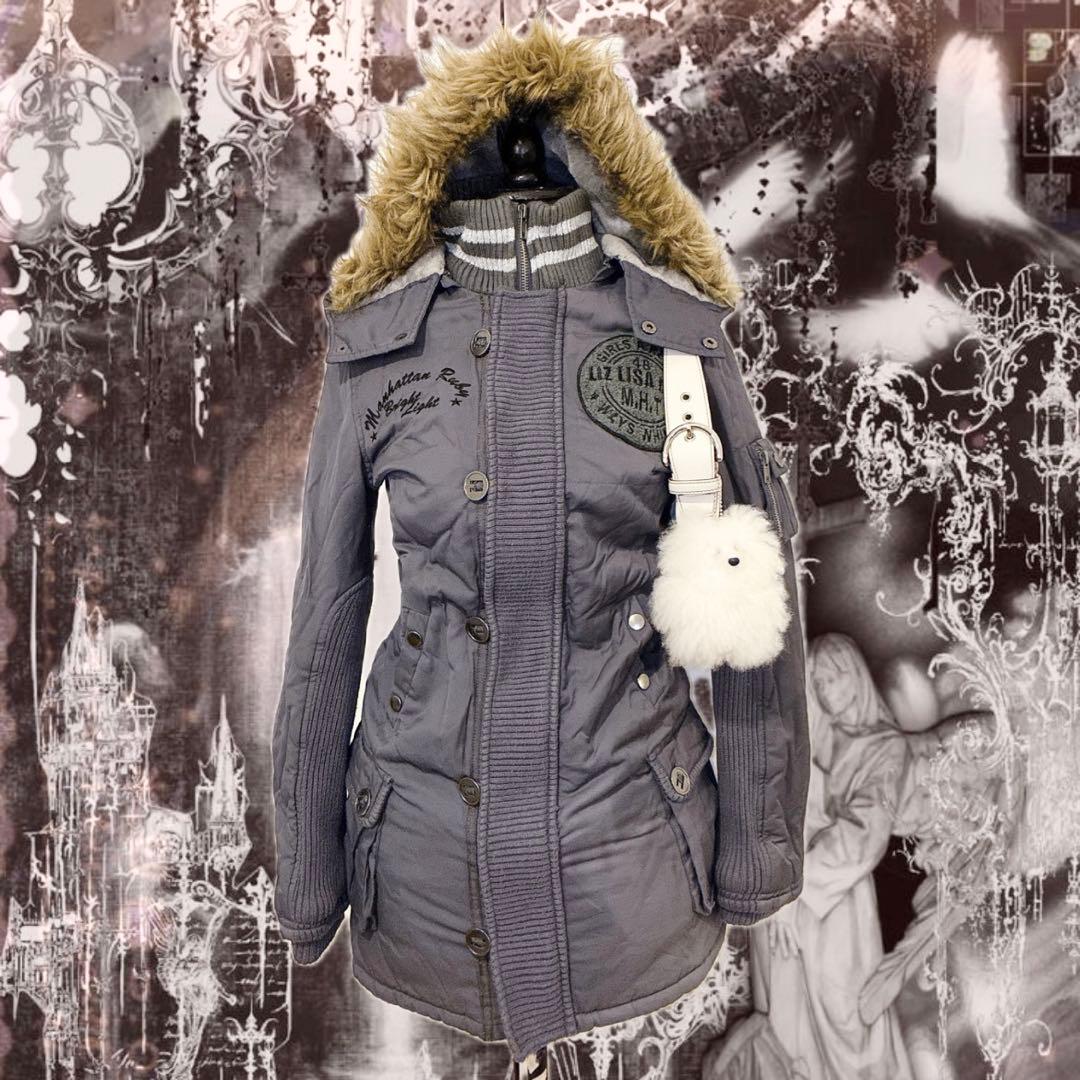 00s y2k LIZ LISA doll モッズコート　ファー　平成　当時物 リズリサドール y2k 姫ギャル フェアリーグランジ チェック ファー
