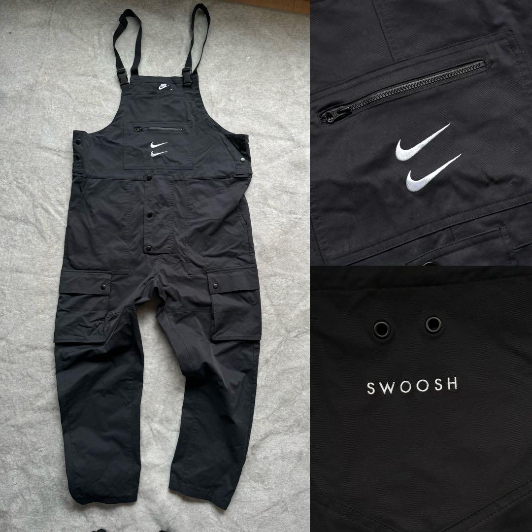 NIKE スウッシュ オーバーオール サロペット ブラック ホワイト S NIKE SB U NK SB OVERALLS OLY JPN BLACK｜ANCHOR SKATE SHOP